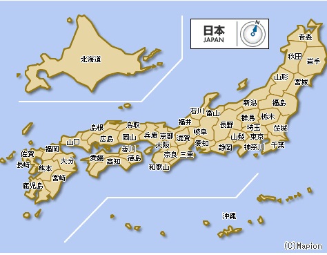 都道府県の地図